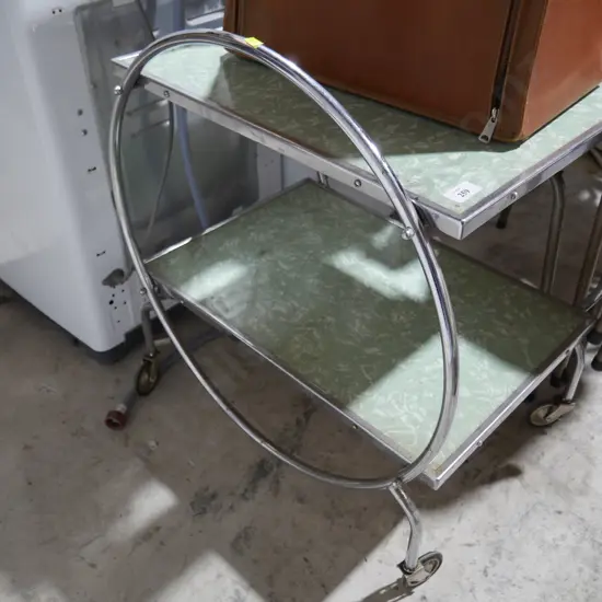 Chrome tea trolley