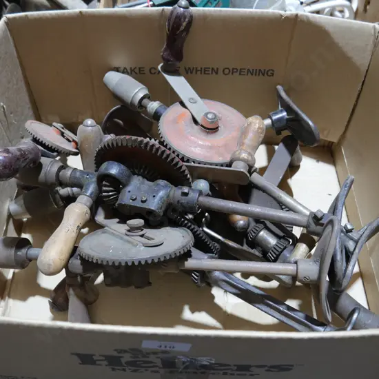 Assorted hand drills