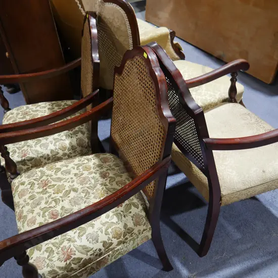 3 bergere chairs
