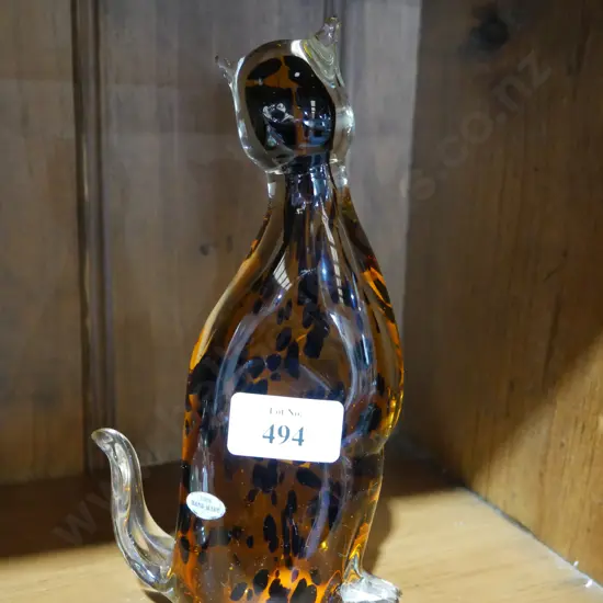 Art glass cat
