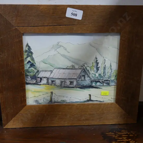 Framed watercolour