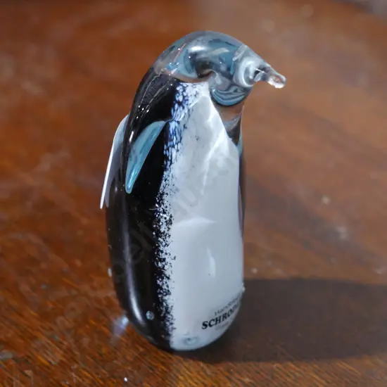 Schroders glass penguin