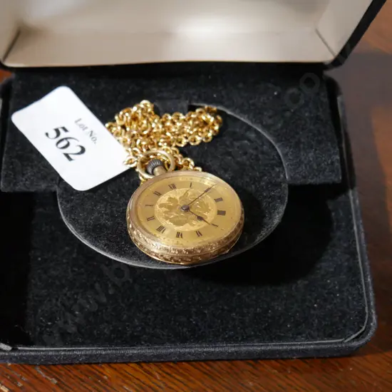 18ct gold fob watch