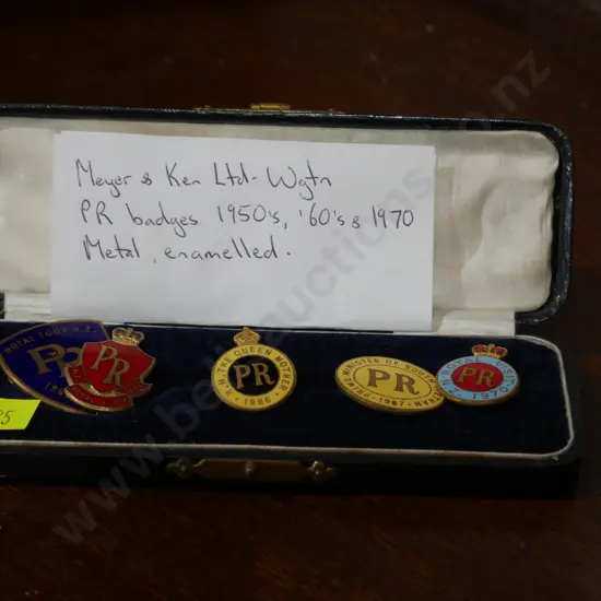 Enamel royalty badges