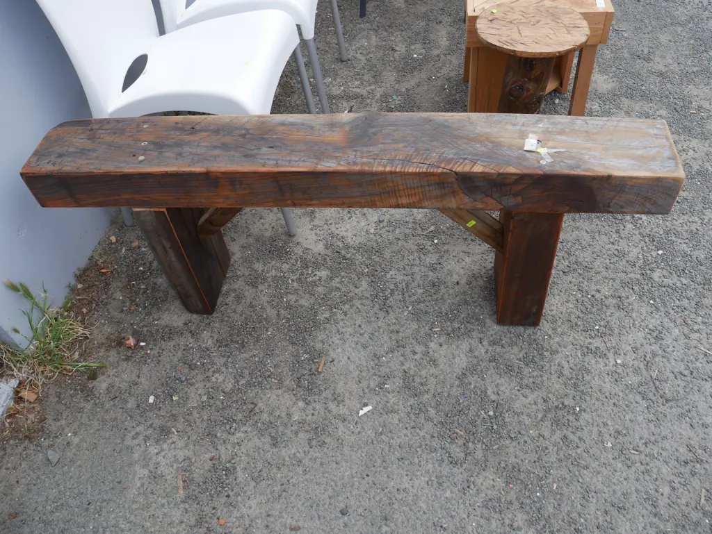 Wood bench seat Image 1++