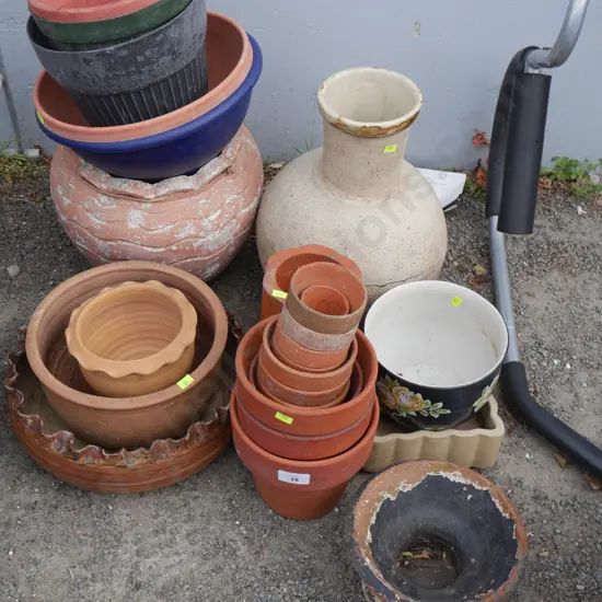 Assortment of plant pots