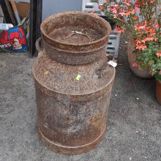 Rusty milk can