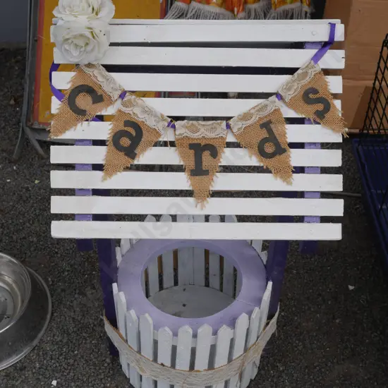 Wooden wishing well ornament