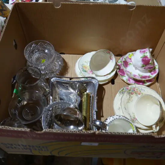 Trio's, glassware etc