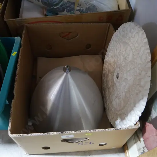 Ceiling rose and light fitting