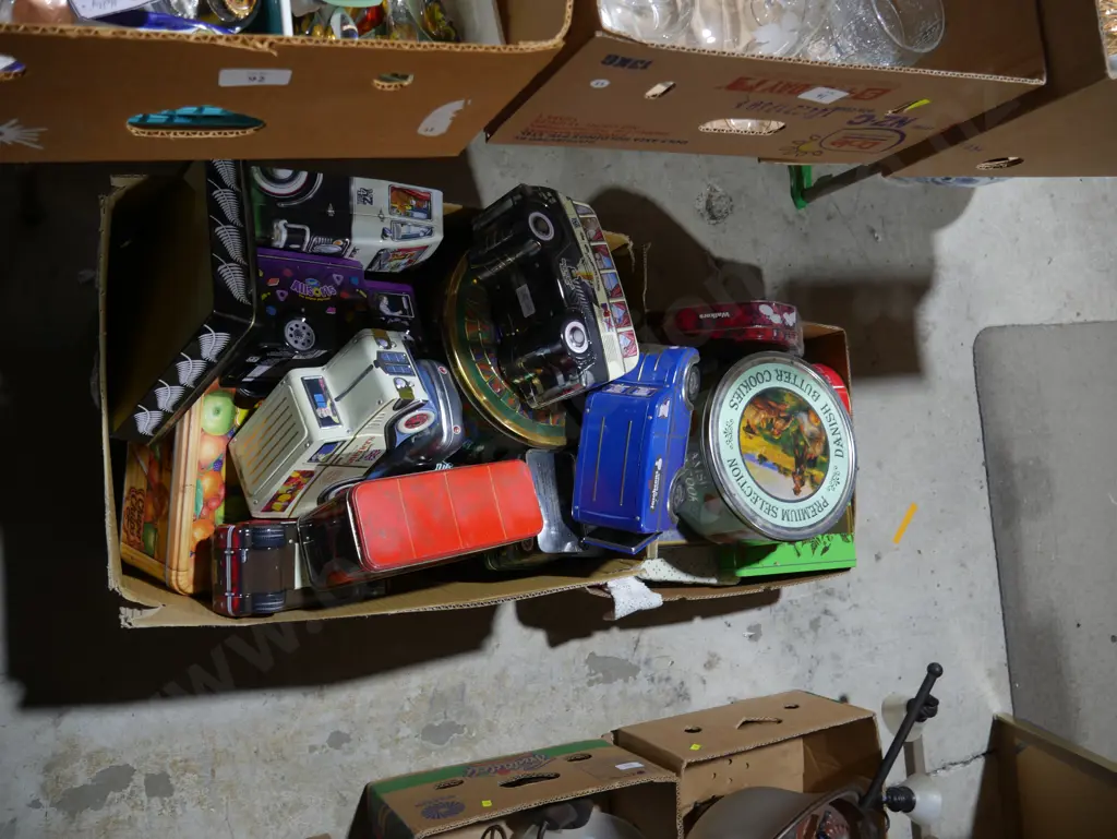 Two boxes of tins Image 1++