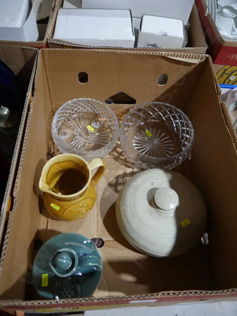 Glass bowls, stone hot water bottle etc Image 1++