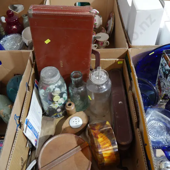 Collar boxes, buttons etc