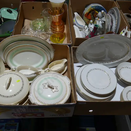 Two boxes of assorted china