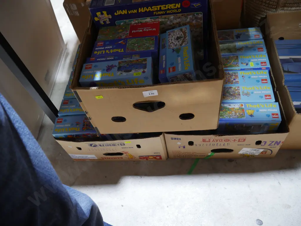 Three boxes of jigsaw puzzles Image 1++