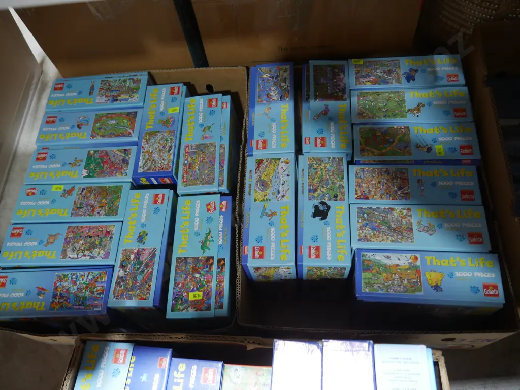 Three boxes of jigsaw puzzles Image 1++