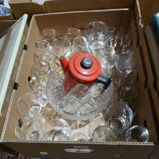 Glassware, coffee pot