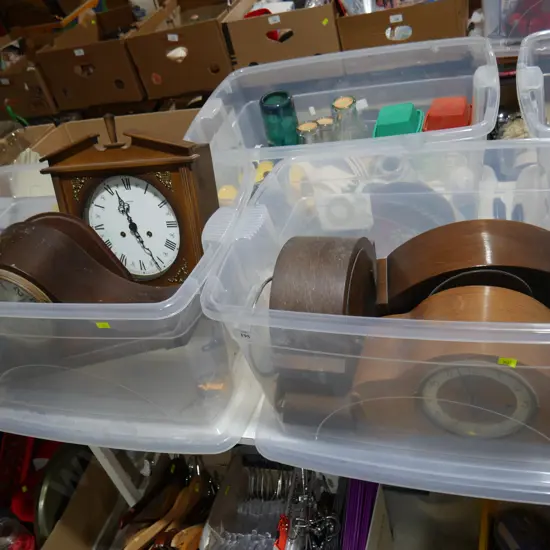 Two boxes of clocks