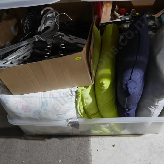 Cushions and coat hangers