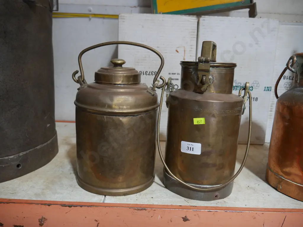 Two small cream cans Image 1++