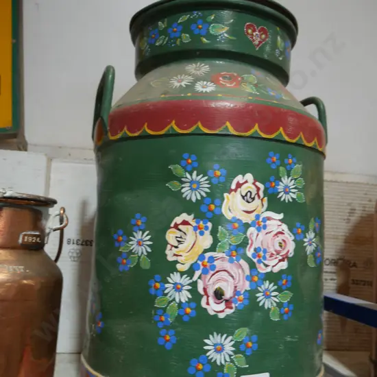 Painted milk can