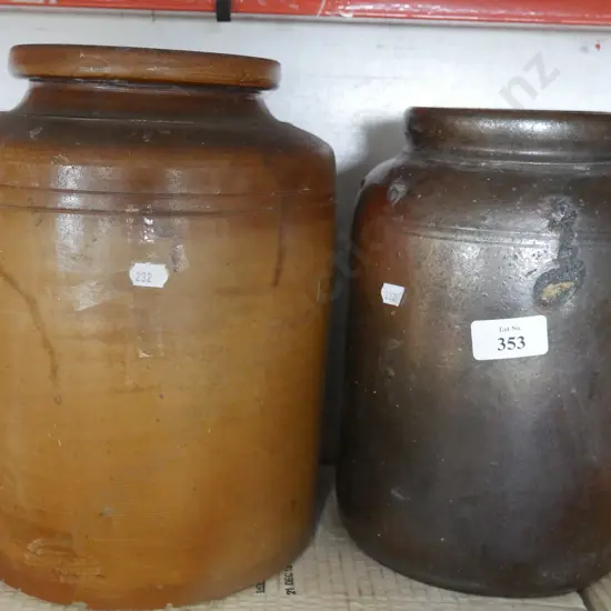 2 stone jars