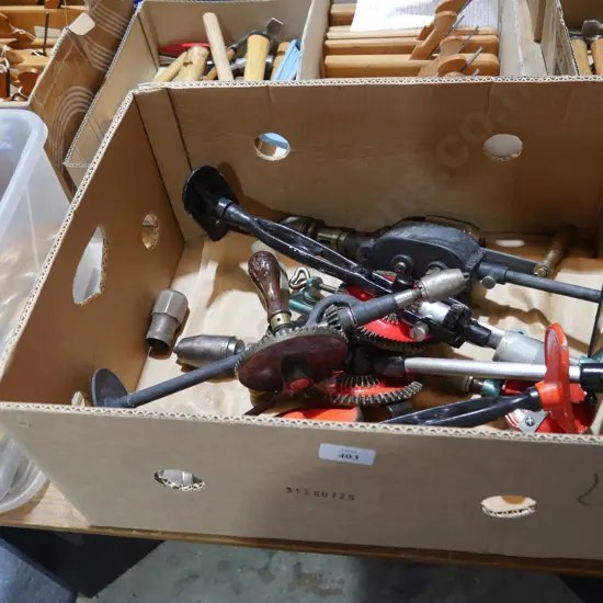 Assorted hand drills