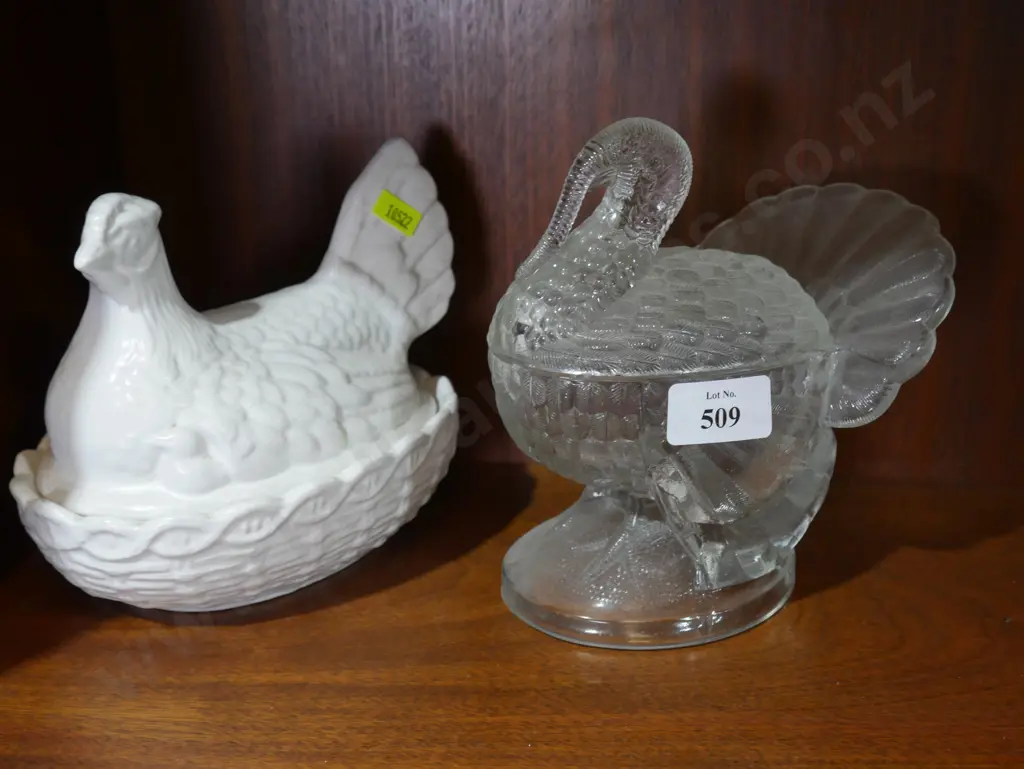 Turkey and hen covered dishes Image 1++