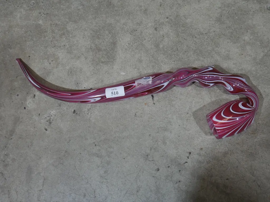 Large art glass tobacco pipe Image 1++