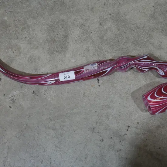 Large art glass tobacco pipe