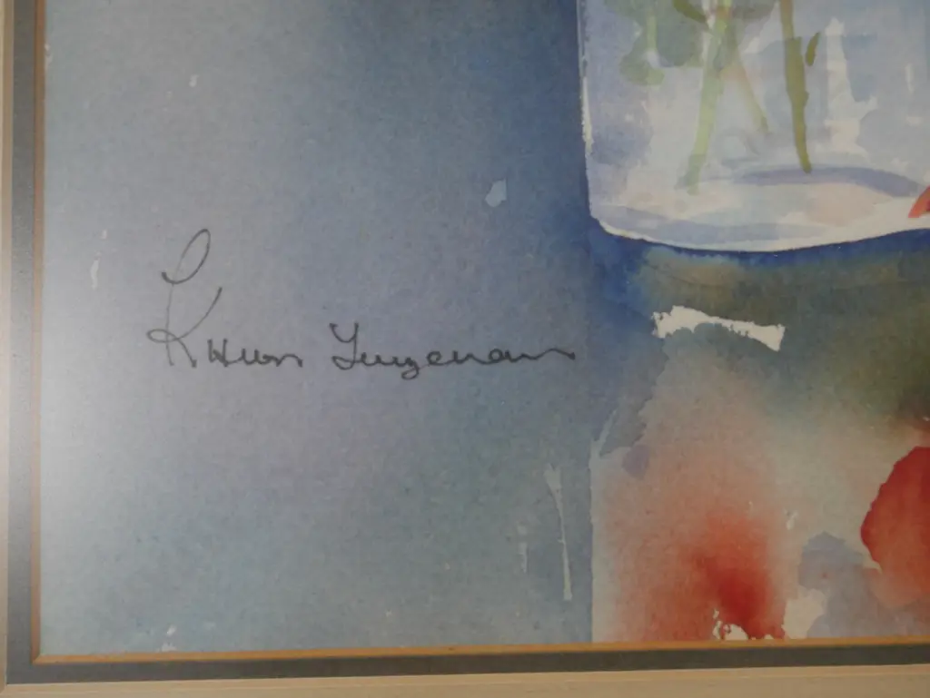 Kathleen von Tunzeman "Hibiscus in Hawaii" watercolour Image 1++