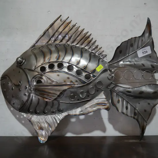 Tin fish wall hanging