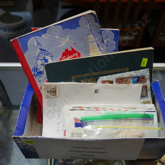 Stamps, stamp albums, first day covers