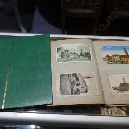 Postcard and stamp albums