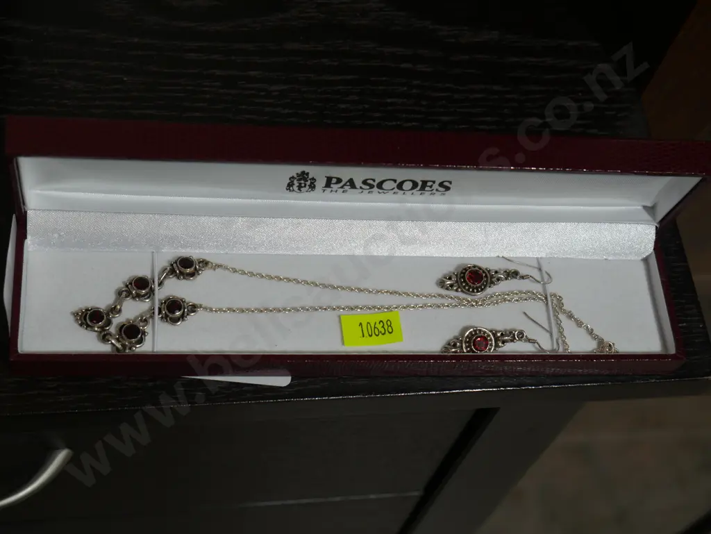 Silver necklace and earring set from Pascoes Image 1++