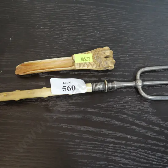 Bone handled fork etc