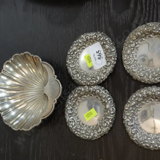 5 sterling silver dishes