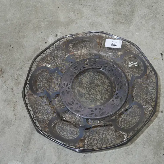 Silver embellished plates