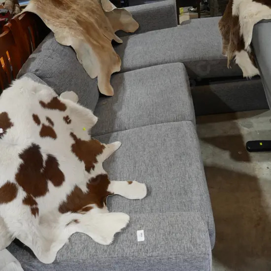 L-shaped three seater settee