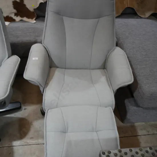 Armchair and footstool