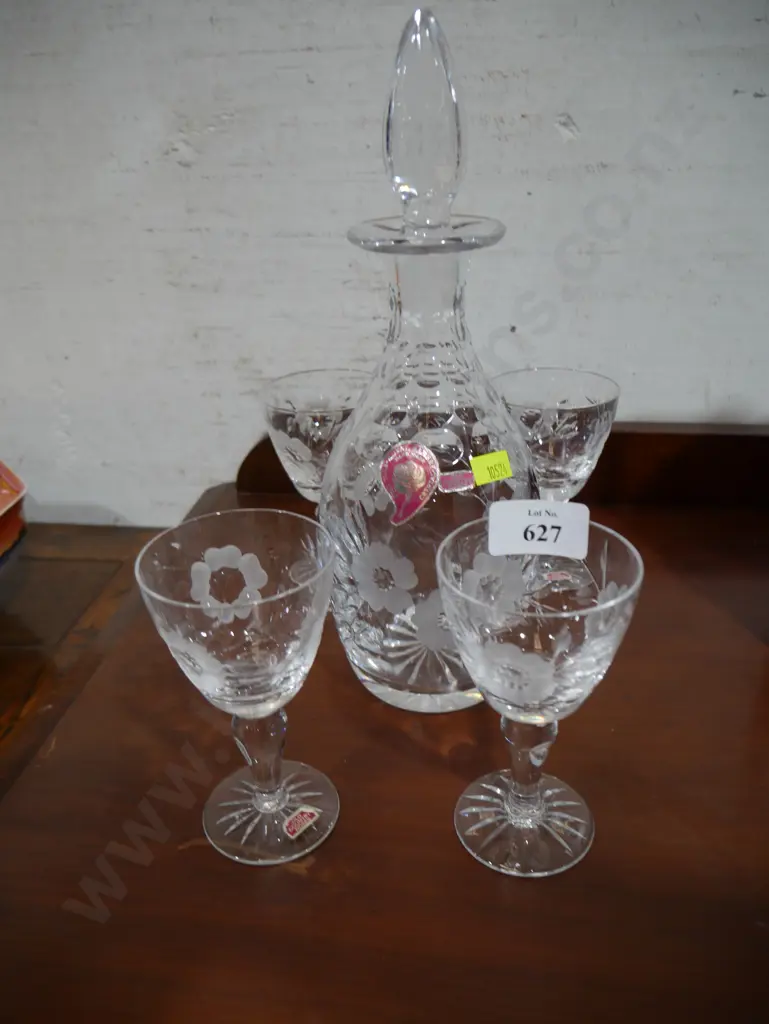 Royal Albert old country roses crystal decanter set Image 1++