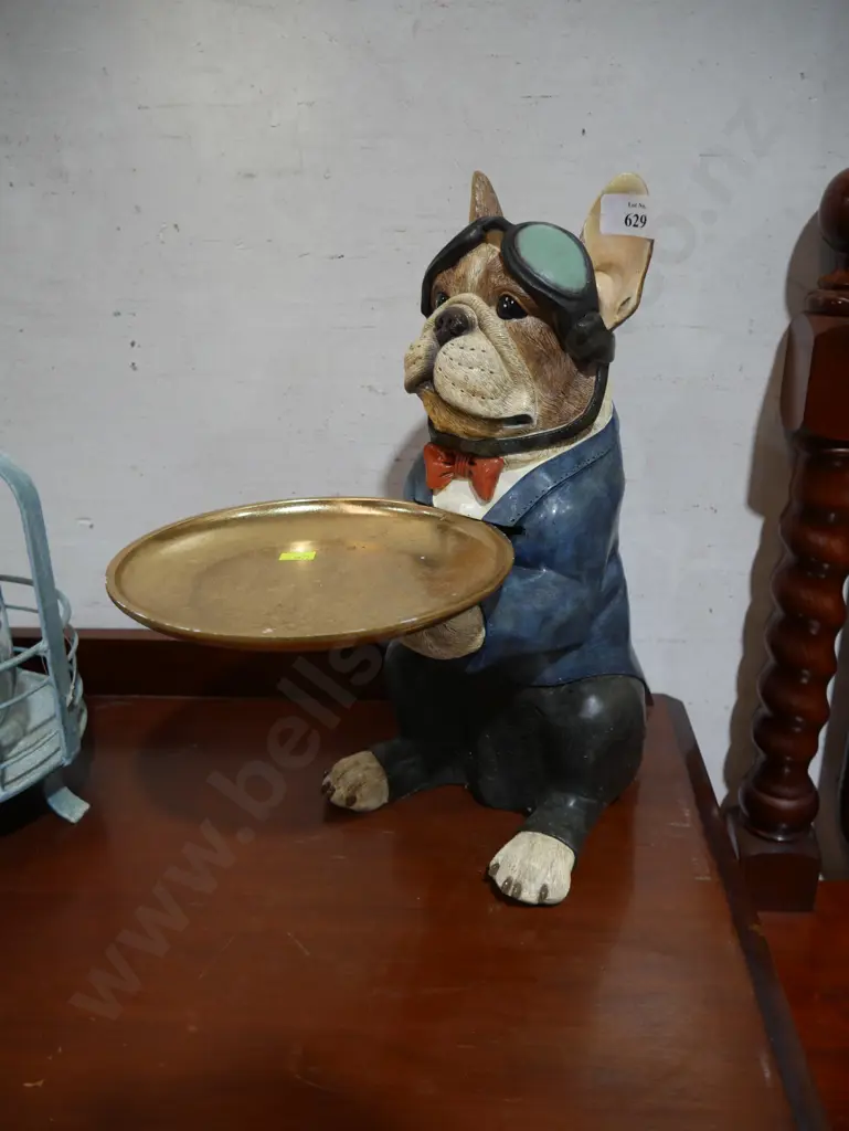 French bulldog waiter figurine Image 1++