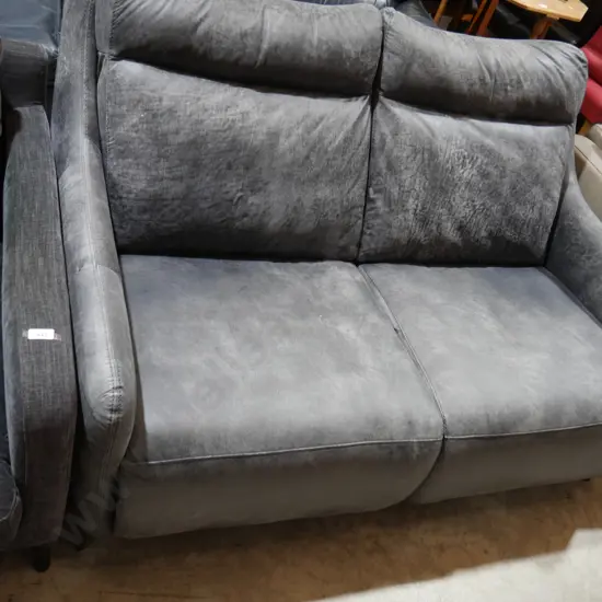 Gray two-seater sofa