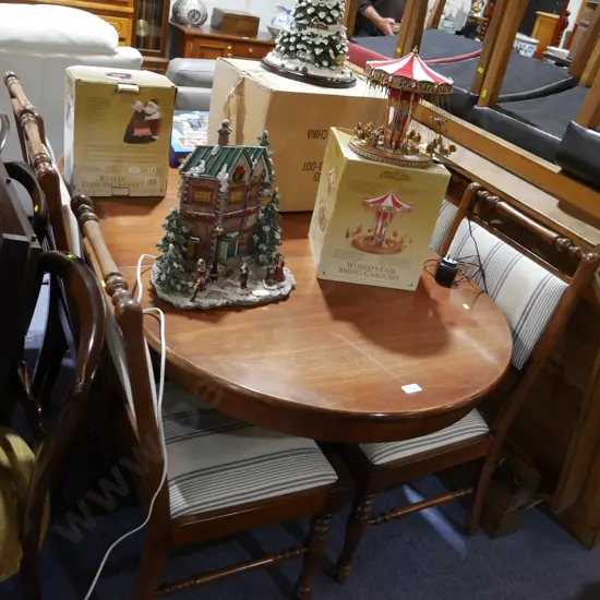 Dining table and six chairs