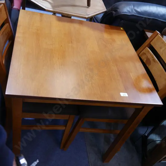 Dining table and two chairs