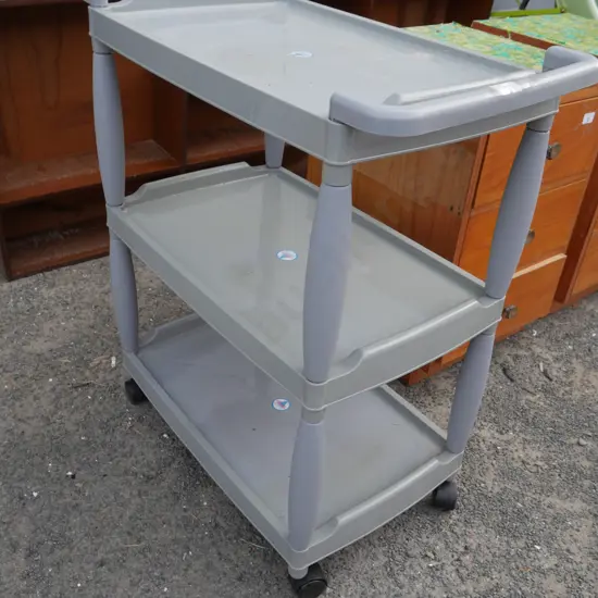 Plastic storage trolley