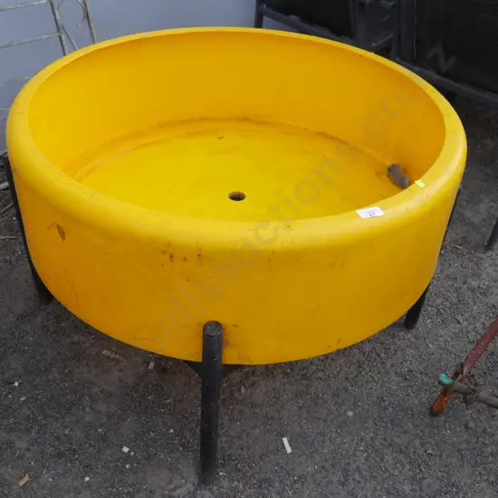 Large yellow containment tank