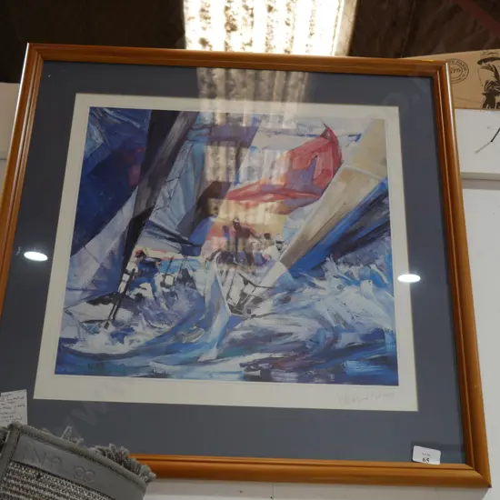 Abstract sailing artwork