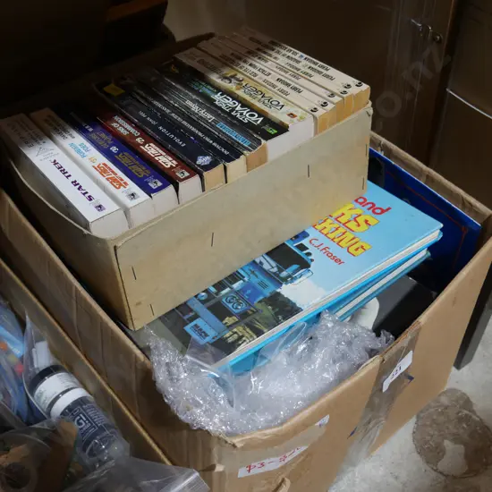 2 boxes of books
