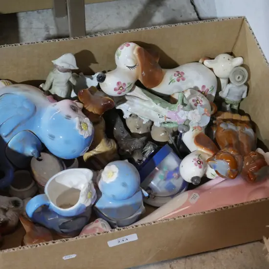 Animal figurines etc